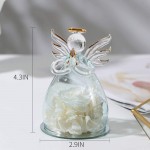 ANLUNOB Flower Birthday Gifts for Women, Angels with Pretty White Roses Thank You Gifts for Wedding