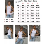 VICHYIE Women Tank Tops Summer Sleeveless Basic Cami Top Shirt Slim Knit Ribbed Racerback Blouses