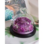 Forever Roses Preserved Real Flowers Eternal Enchanted Rose Flower Box Gift for Valentines Birthday Anniversary Mother's Day Christmas(Lavender)