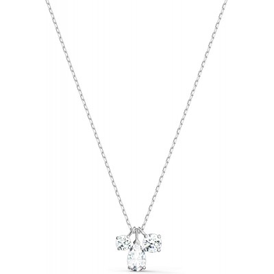 SWAROVSKI Women's Attract Pear Jewelry Collection, Rhodium Finish, Clear Crystals