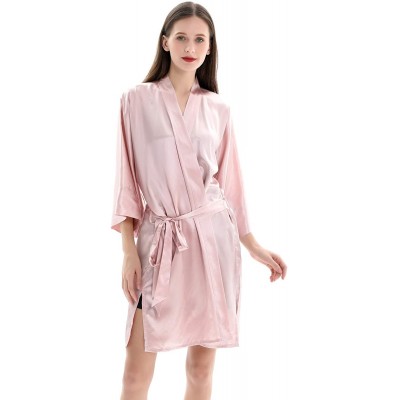 ZIMASILK 22 Momme 100% Pure Mulberry Silk Robe for Women, Pure Color Long Kimono Bathrobes Soft Nightgown