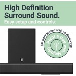 Majority K2 Sound Bar and Wireless Subwoofer | 2.1 Surround Sound with Bluetooth | with FM Radio and Multi-Connection