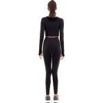 Toplook Women Seamless Workout Outfits Athletic Set Leggings + Long Sleeve Top