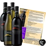 Ariel Cabernet &amp; Chardonnay Non-Alcoholic Red &amp; White Wine Experience Bundle with Chromacast Pop Socket, Seasonal Wine Pairings &amp; Recipes, 4 Pack
