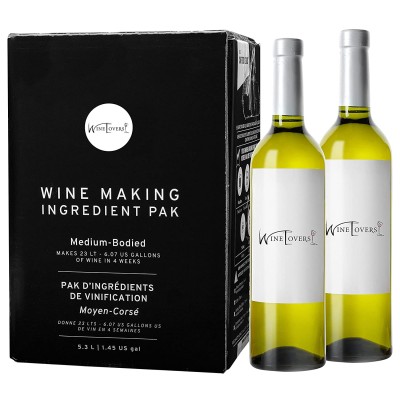 Wine Lovers Premium DIY Wine Making Kits, Makes Up to 30 Bottles/6 Gallons of Wine - Chardonnay