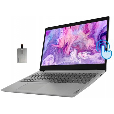 2021 Lenovo IdeaPad 3 15.6" HD Touchscreen Laptop Computer, 10th Gen Intel Core i5-1035G1, 20GB RAM, 1TB PCIe SSD, Intel UHD Graphics, Dolby Audio, HD Webcam, Win 10S, Grey, 32GB SnowBell USB Card