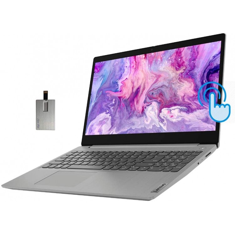 2021 Lenovo IdeaPad 3 15.6" HD Touchscreen Laptop Computer, 10th Gen Intel Core i5-1035G1, 20GB RAM, 1TB PCIe SSD, Intel UHD Graphics, Dolby Audio, HD Webcam, Win 10S, Grey, 32GB SnowBell USB Card