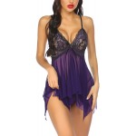 Avidlove Women Lingerie Lace Babydoll V Neck Sleepwear Strap Chemise