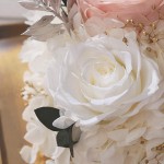 ANLUNOB Handmade Birthday Gifts for Women Wife, Forever Flowers Home Decor White Rose