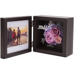 ANLUNOB 5x5 Picture Frame Stand for Table top Display for Desk Mothers Day Birthday Gift,Forever Roses with Brown Photo Frame Gifts for Mom Girls Women