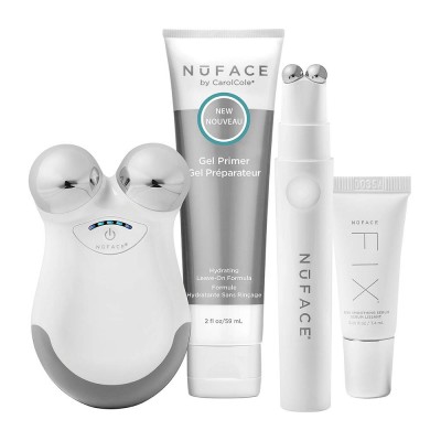 NuFACE Mini + FIX Petite Facial Kit, Mini Device + Hydrating Leave-On Gel Primer, FIX Device + FIX Serum | Devices to Lift Contour Tone Skin + Reduce Look of Wrinkles, 2.6 oz.