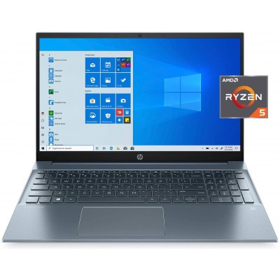 2021 HP Pavilion 15.6" FHD IPS Laptop, AMD Ryzen 5 4500U 6-Core, 8GB RAM, 512GB PCIe NVMe M.2 SSD, WiFi 6, HDMI, Numeric Keypad, Windows 10, Horizon Blue, W/ IFT Accessories