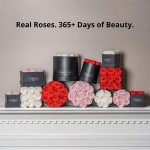 Immortal Fleur Preserved Roses | Fresh Real Flowers Arranged In Elegant Round Box | Last Over a Year | Handmade Gifts For Her: Valentine&#39;s Day, Mother&#39;s Day, Anniversary &amp; Birthday | Pink: 7 Roses