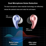 Tiny Red Bluetooth Wireless Earbuds Deep Bass Headphone with Dual Mic, ENC Noise Cancelling Earphone 3D Stereo Sound,Crystle Clear Phone Call Voice with Type C Fast Charging