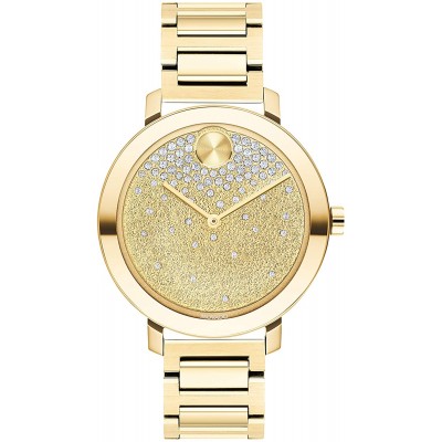 Movado Women&#39;s Swiss Quartz Watch with Stainless Steel Strap, Yellow Gold, 15 (Model: 3600705)