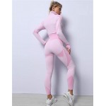 Lrady Women's Workout Outfit 2 Pieces Tracksuit-Seamless Yoga Leggings and Stretch Sports Bra Gym Clothes Set