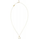 ATASAY Jewelry Solid Gold Pendant Chain Necklace - 14K Yellow Gold Heart Pendant Necklace for Women (17-Inch Gold Jewelry/Gold Necklace for Women)