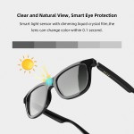 Wicue 0.1s Stepless Auto Tinting LCD Sunglasses with Smart Bluetooth Directional Audio Headphones Photochromic Polarized UV 400D Lenses Fast Charge for Men Women Unisex