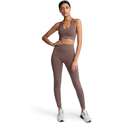 Women’s Yoga Outfits 2 piece Set Workout Tracksuits Sports Bra High Waist Legging Active Wear Athletic Clothing Set