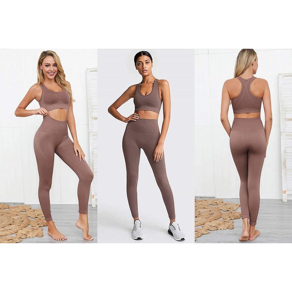 Women's Yoga Outfits 2 piece Set Workout Tracksuits Sports Bra