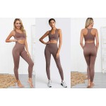 Women’s Yoga Outfits 2 piece Set Workout Tracksuits Sports Bra High Waist Legging Active Wear Athletic Clothing Set