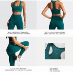 Women’s Yoga Outfits 2 piece Set Workout Tracksuits Sports Bra High Waist Legging Active Wear Athletic Clothing Set