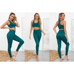 Women’s Yoga Outfits 2 piece Set Workout Tracksuits Sports Bra High Waist Legging Active Wear Athletic Clothing Set