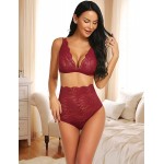 Avidlove Lingerie for Women Strap Babydoll 2 Piece Sexy Bra and Panty Sets