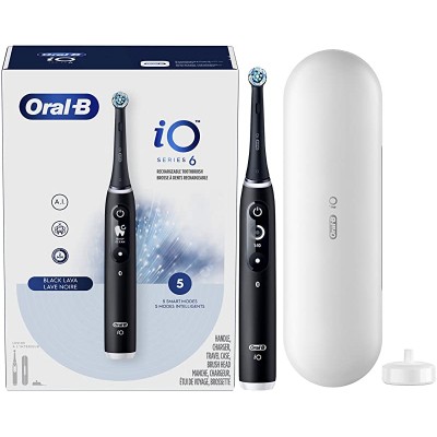 Oral-B iO Series 6 Electric Toothbrush with (1) Brush Head, Black Lava