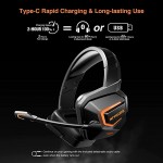 Wireless Gaming Headset for PS4/PS5/PC, 2.4GHz Ultra-Low Latency, Hi-Fi Lossless Sound Quality Gaming Headsets, Wireless Gaming Headphones with Noise Cancelling Microphone