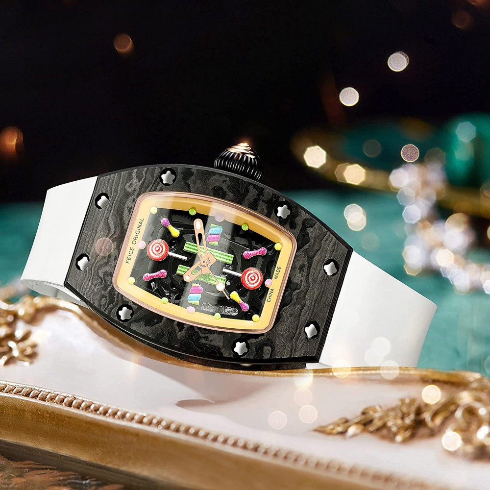 FEICE Women's Automatic Wrist Watch Fashion Skeleton Mechanical Watch