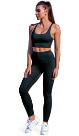 Women’s Yoga Outfits 2 piece Set Workout Tracksuits Sports Bra High Waist Legging Active Wear Athletic Clothing Set