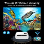 5G WiFi Bluetooth Projector 4k ,9800 lux 1080P Mini Projector with 480&#34; Display, Support ±50° 4P/4D Keystone Correction,Dolby,Zoom,Home&amp;Outdoor Projector iOS/Android/PS4 (White)