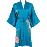 Kwedhonjh women&#39;s 100% silk kimono, short bathrobe pajamas, kimono pajamas