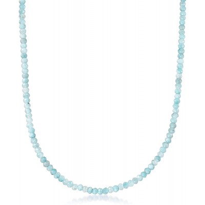 Ross-Simons 45.00 ct. t.w. Aquamarine Bead Necklace in 14kt Yellow Gold With Magnetic Clasp