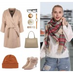 2021 Newest Design Fashionable Women Plaid Oversized Blanket Scarf With Tassel for Fall Winter