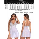 Avidlove Women Babydoll Lingerie Sexy Sleepwear and Lace Teddy Bodysuit Deep V One Piece Nightgowns