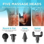Massage Gun,Percussion Massage Gun for Athletes,Pro-G3 Handheld Fascia Gun Massager for Therapy and Relaxation,Ideal for Neck,Back,Arms,Calf&#39;s,Full Body Pain Relief,4 Power Levels,5 Attachments