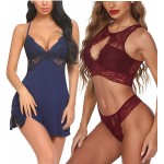 Avidlove Women Sexy Lingerie Lace Babydoll Set Mini Sleepwear for Women