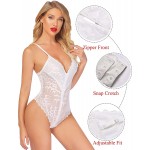 Avidlove Sexy Lingerie for Women Exotic Sleepwear and Snap Crotch Bodysuit Lace Teddy Lingerie One Piece