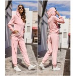 ADOME Sweatsuits Set Womens 2 Piece Sweatshirt &amp; Sweatpants Velour Full Zip Hoodie Tracksuits Sportswear with Pocket