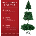 Best Choice Products 6ft Pre-Lit Premium Hinged Artificial Holiday Christmas Pine Tree for Home, Office, Party Decoration w/ 1,000 Branch Tips, 250 Lights, Metal Hinges &amp; Foldable Base