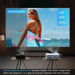 5G WiFi Bluetooth Native 1080P Projector, 9800LM 450&#34; Display Support 4K Movie Projector, High Brightness for Home Theater and Business, Compatible with iOS/Android/TV Stick/PS4/HDMI/USB/PPT/EXCEL