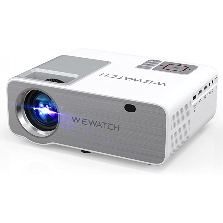 WEWATCH 5G WiFi Projector,1080P Full HD 230&#39;&#39; Large Screen LED Portable Outdoor Projector,Built-in Speaker Video Projector for Outdoor Movies, Compatible with HDMI, TV Stick,TF,AV,USB,PS5,Smartphone