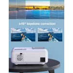 WEWATCH 5G WiFi Projector,1080P Full HD 230&#39;&#39; Large Screen LED Portable Outdoor Projector,Built-in Speaker Video Projector for Outdoor Movies, Compatible with HDMI, TV Stick,TF,AV,USB,PS5,Smartphone
