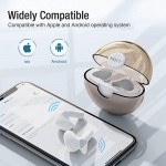 HOTT Wireless Earbuds Bluetooth Headphones Earphones with Microphone in Ear Headphones for Bluetooth Earbuds Touch Control with True Wireless Charging Case Waterproof White