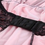 Christmas Sexy Lingerie,Women&#39;s Sexy Black Lace Cup Lingerie Set Babydoll Nightwear V-Neck Halter Chemises Dress See-Throug