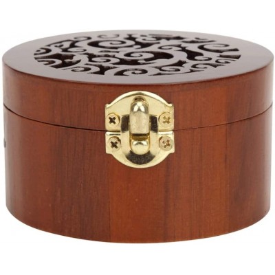 UXZDX CUJUX Wooden Music Box Retro Style Round Music Box Music Jewelry Box Swan Lake and Sky Castle